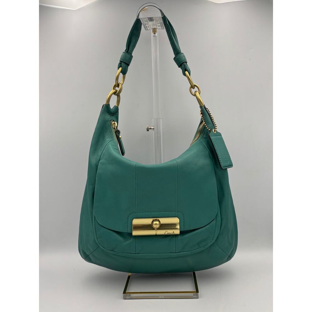 Coach Kristin Leather Hobo Bag | Style No. 16808 | Green Shoulder Purse